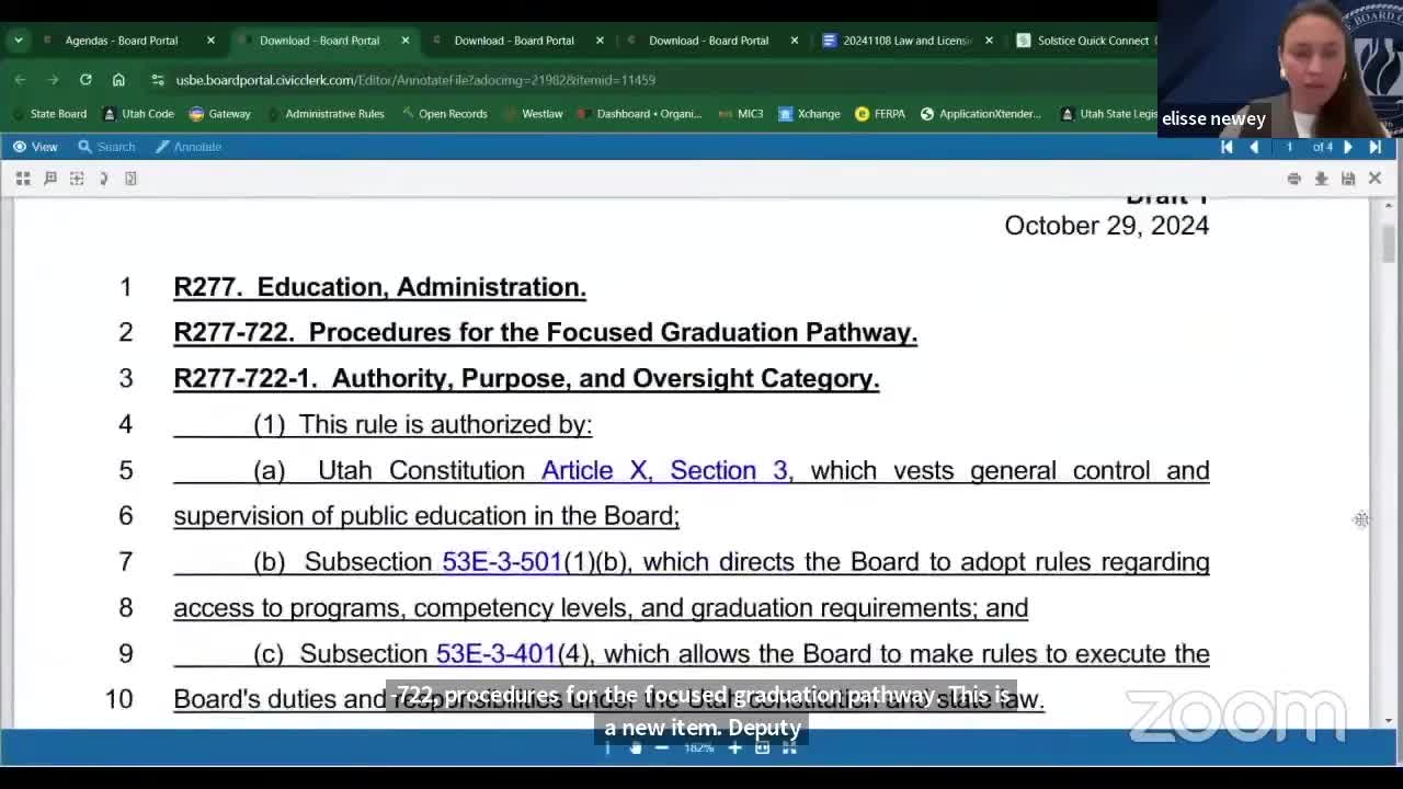 Committee approves focused graduation pathway and updates to high‑school completion diploma procedures
