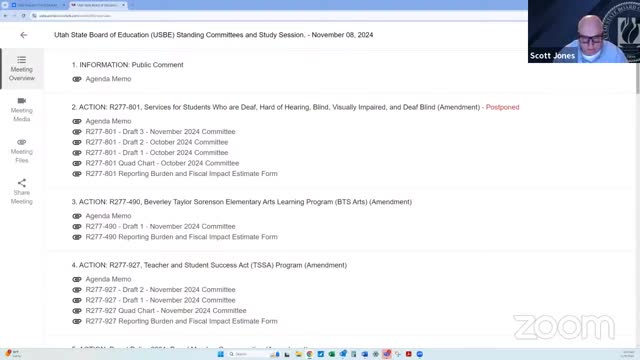 Committee directs $300,000 for Tooele services and asks staff to seek temporary FTE funding for USDB while formula is developed
