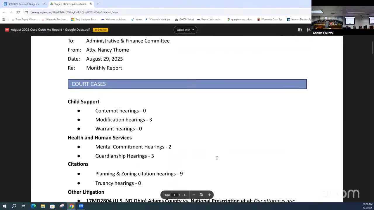 Adams County counsel proposes charging for large open-records requests; also updates on animal-control litigation