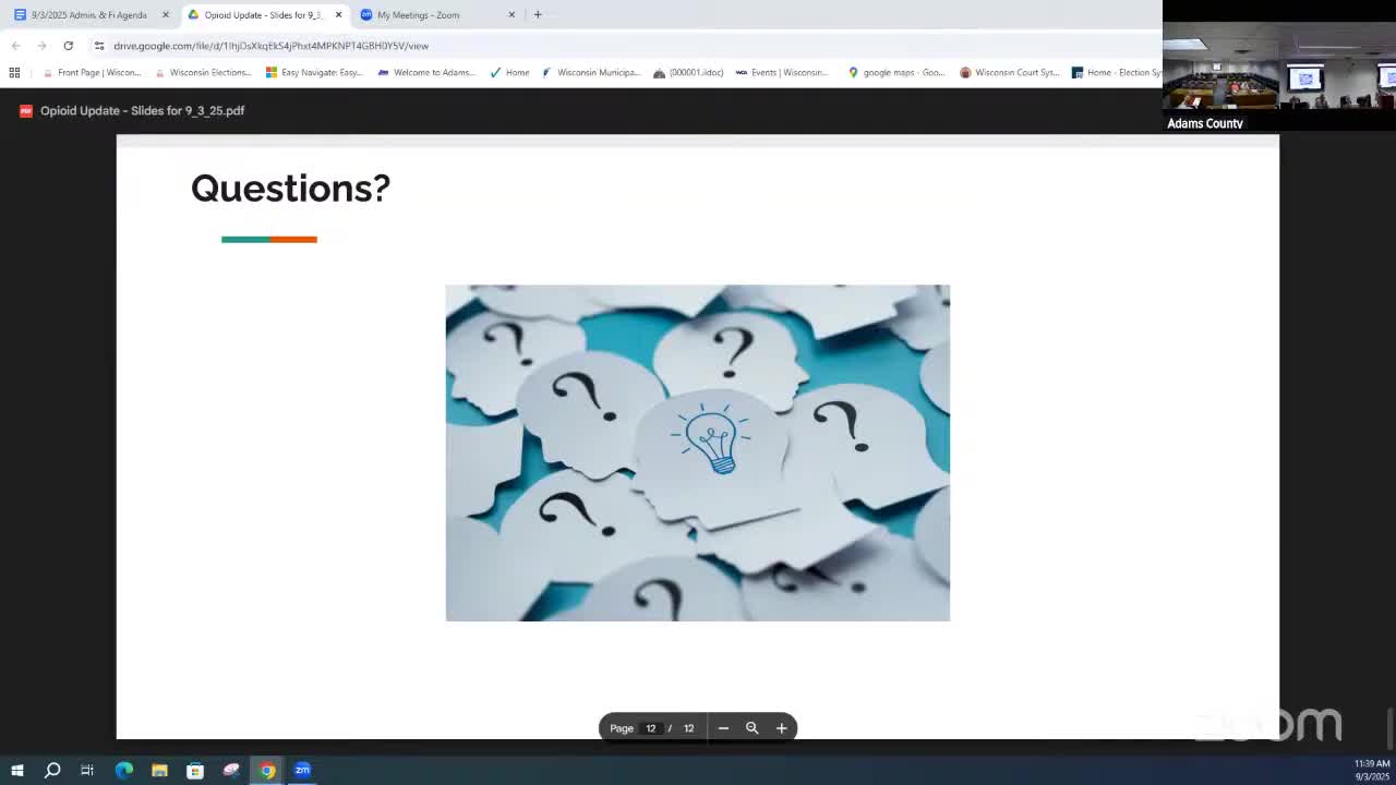 Adams County committee weighs 5% monthly late fee for finance-issued invoices; decision deferred