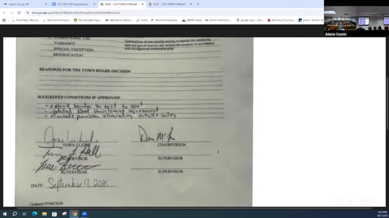 Committee approves small rezone for Chasing Whitetails LLC; matter to go before full county board