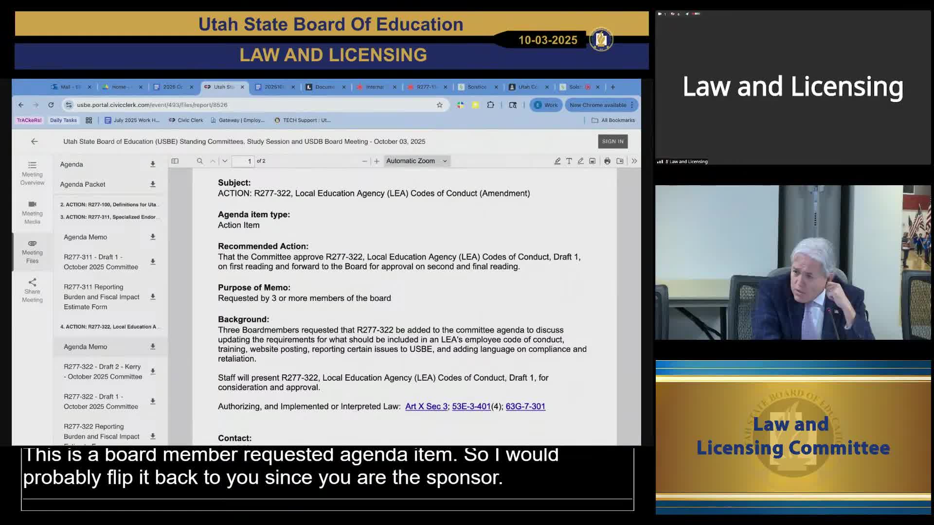 Utah education committee delays action on non‑licensed staff code of conduct after hours of questions on scope, reporting and burden