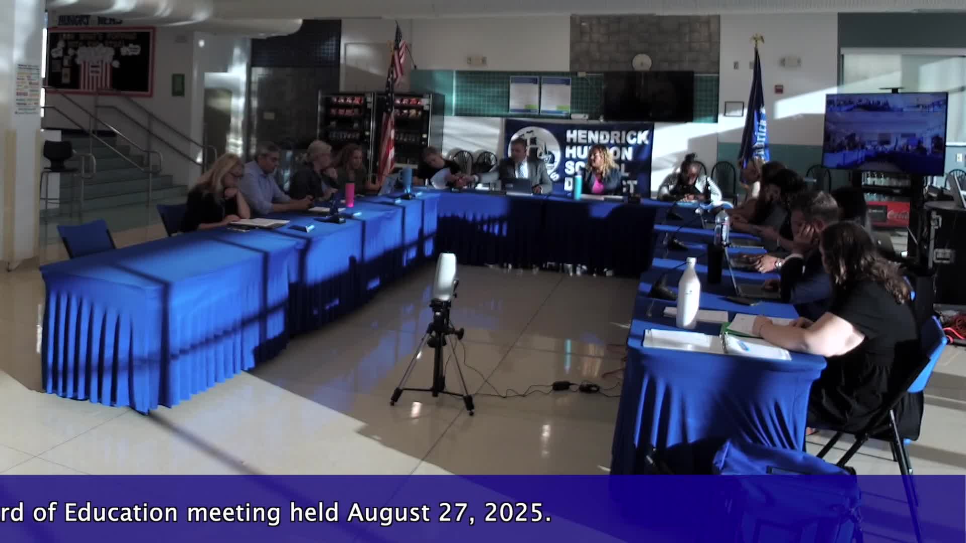 Hendrick Hudson board approves several policy second readings, tables others; accepts donation of three welcome-back banners