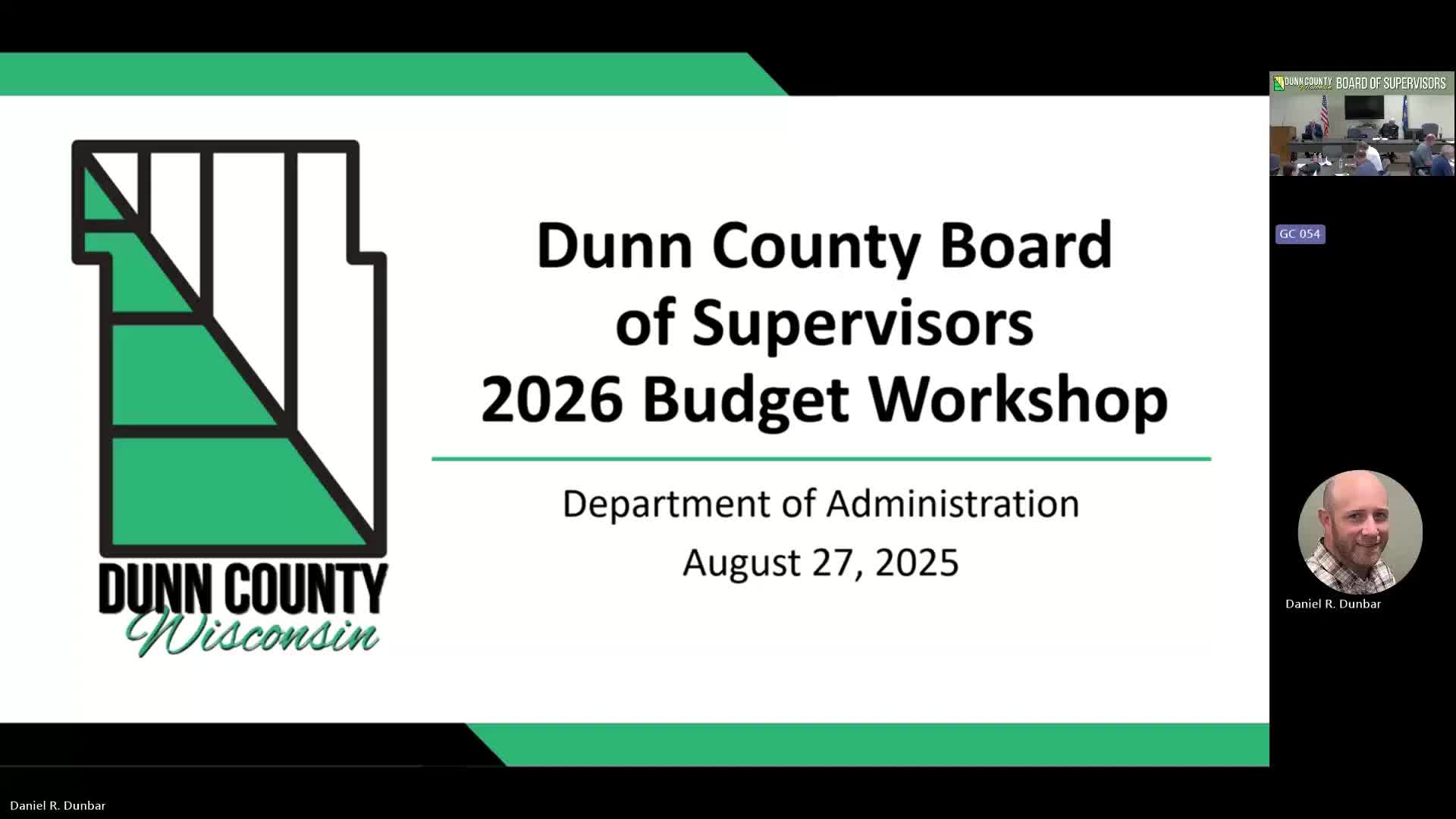 Dunn County board holds budget workshop, warns of tighter 2026 finances and launches prioritization exercise