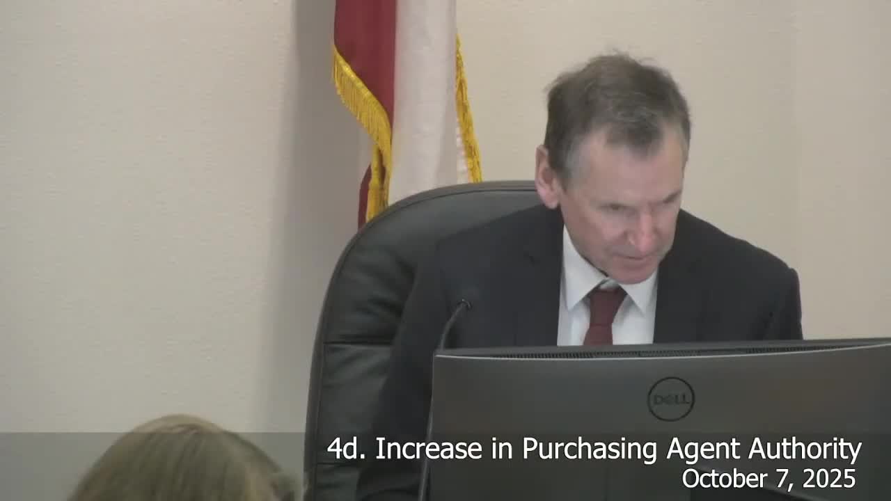 Supervisors clear first reading to raise purchasing agent authority, streamline procurement policy