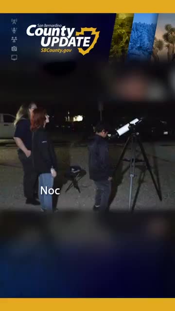 County newsletter promotes Noches Galácticas stargazing family night