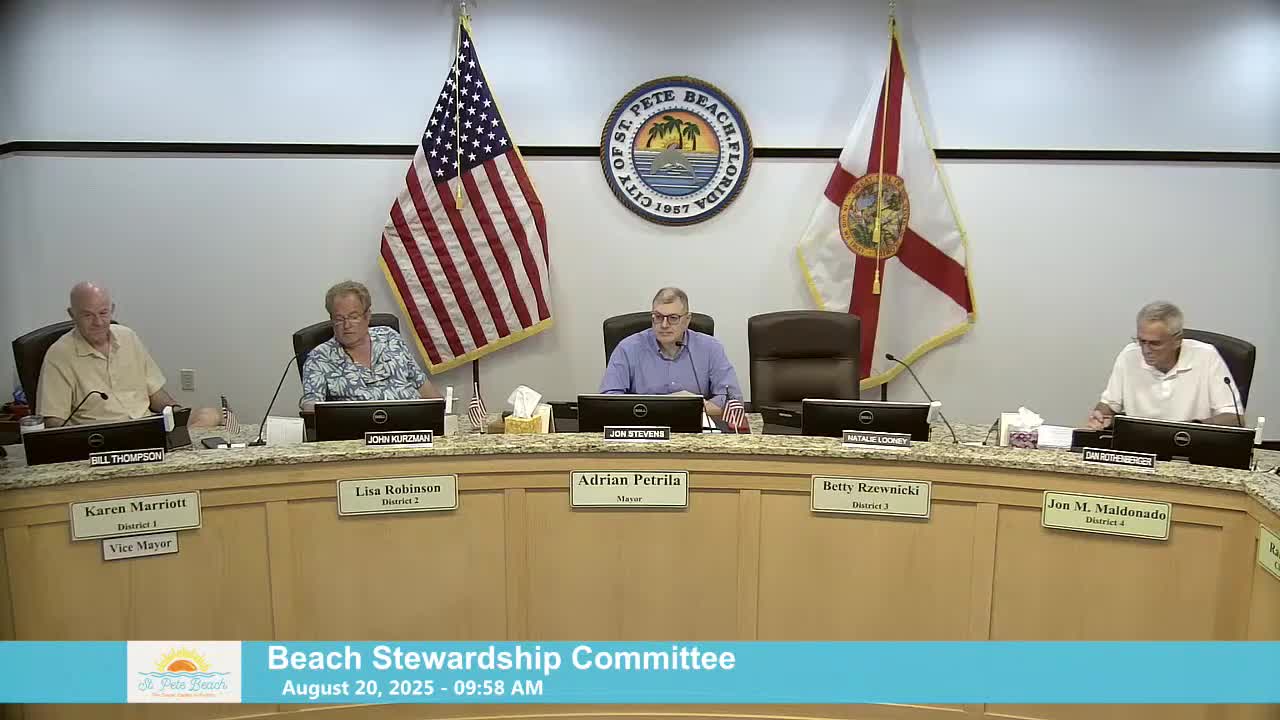 City staff to run workshops on Chapter 95 beach behavior and permitting; committee asked for feedback