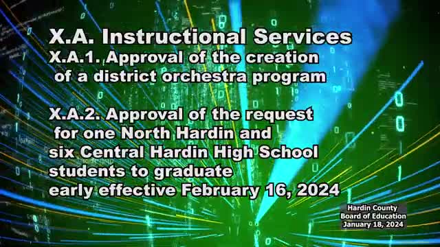 Hardin County school board approves consent agenda, elects Don Johnson chair