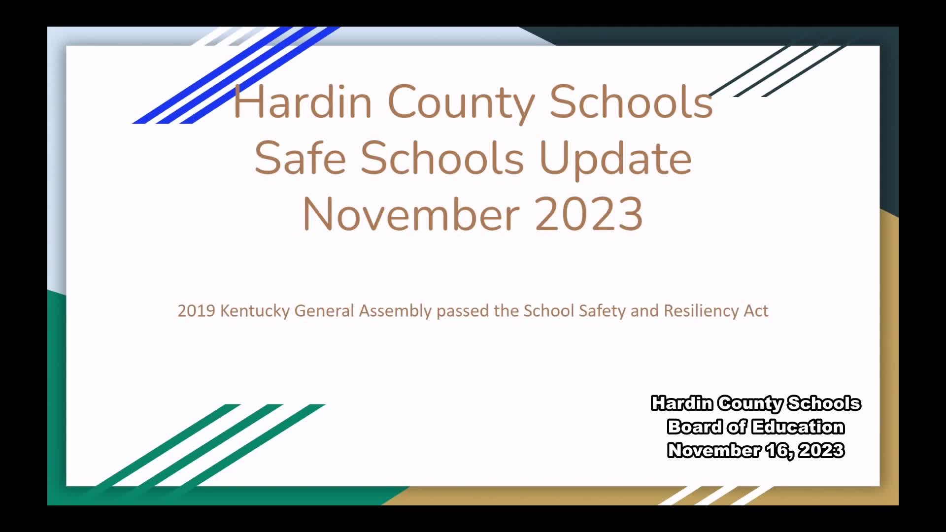 Hardin County Schools outlines Safe Schools compliance, SRO coverage and new safety equipment