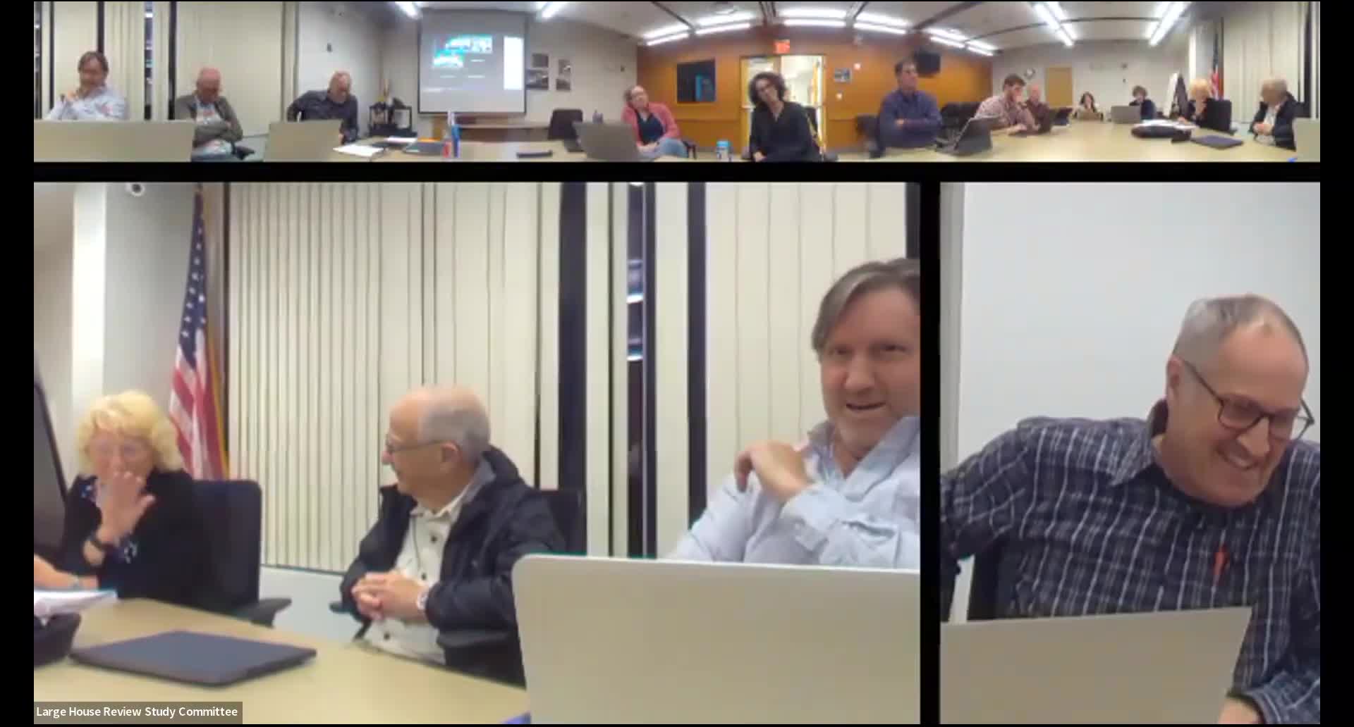 Committee reviews front‑setback and garage placement trends; flags lot‑coverage and outdoor‑room issues