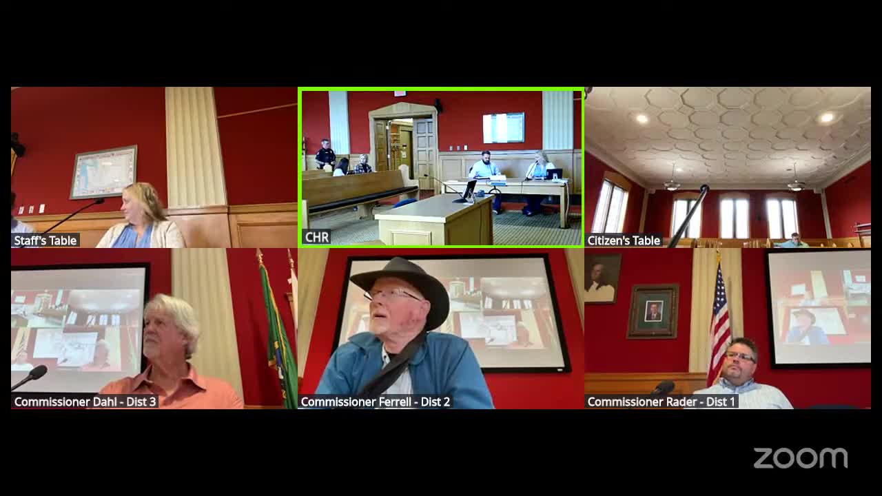 County willing to provide letter of support for PUD study on solar anchoring at Tenant Way landfill, no commitment to development