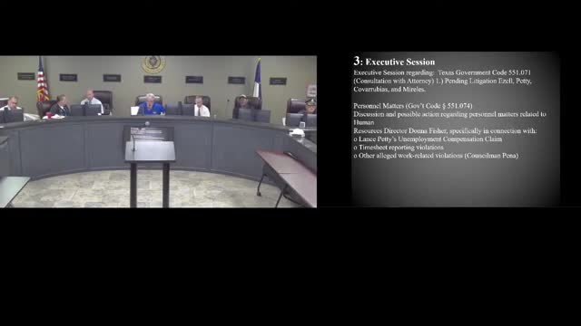 City Council returns from executive session and adjourns at 9:11 p.m.