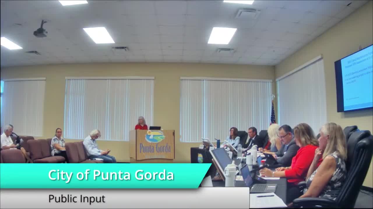 Council affirms canal maintenance assessments for Burnt Store Isles and Punta Gorda Isles; lot‑mowing assessment kept at $285