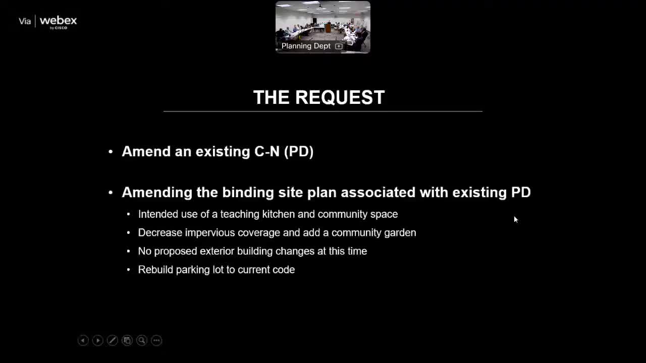 Commission backs amendment to Triangle Plaza PD to allow teaching kitchen and community garden at 585 Vine Street