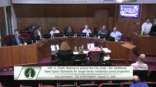 Commission adopts updated open‑space and impervious‑surface rules after planning board review