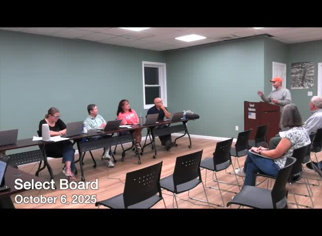 Select Board unanimously approves consent agenda including three appointments and minutes