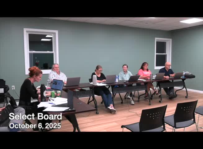 Town administrator given authority to submit tech/succession planning grant closeout; board asks for numeric details