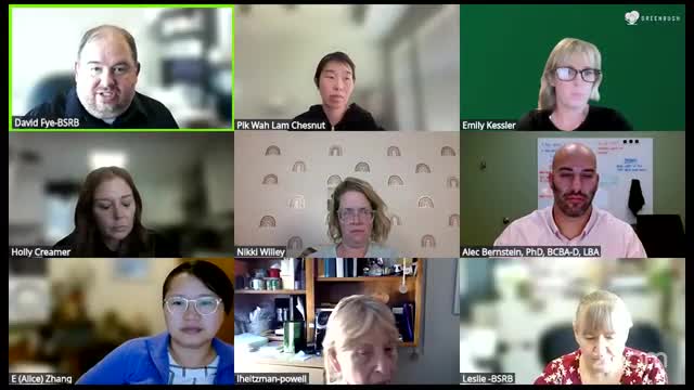 Advisory committee reviews and suggests edits to behavior-analyst regulations; supervision standard flagged for follow-up
