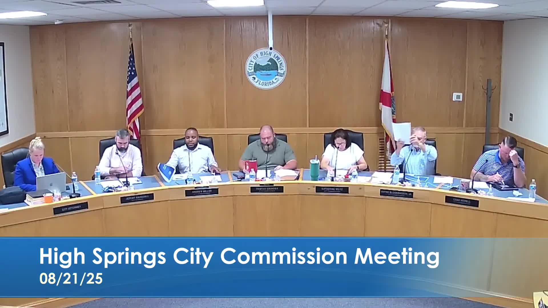 Votes at a glance: Aug. 21 High Springs commission actions on agenda, consent items, youth council and public-comment rules