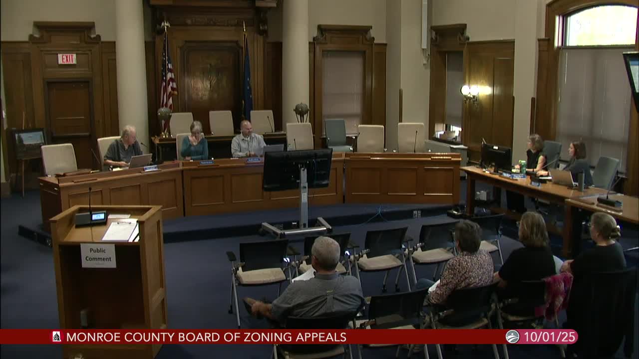 Monroe County BZA denies Hough New Road variances after staff, neighbors raise erosion and slope concerns