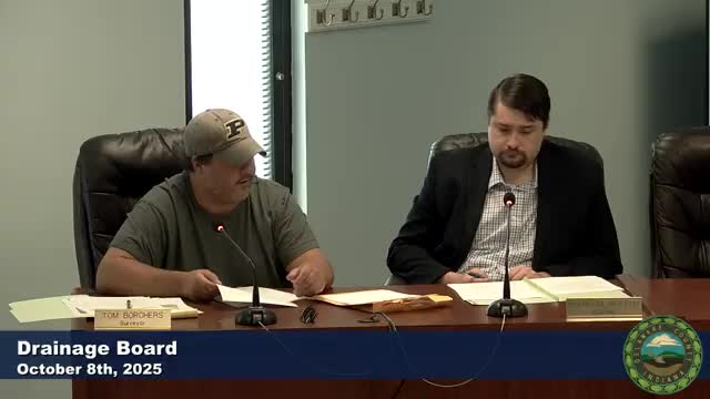 Surveyor: petition for new regulated drain at County Road 700 East and 100 North requires additional documentation before public hearing
