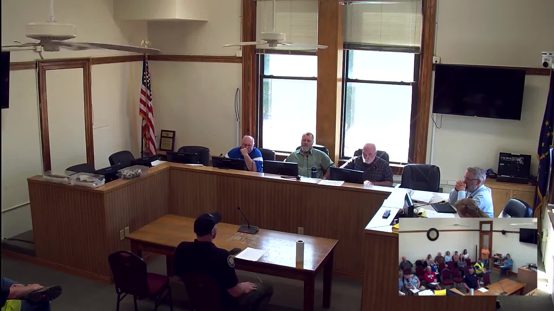 Commissioners authorize overtime pay for sheriff’s staff pending appropriations; agree to review comp-time policy