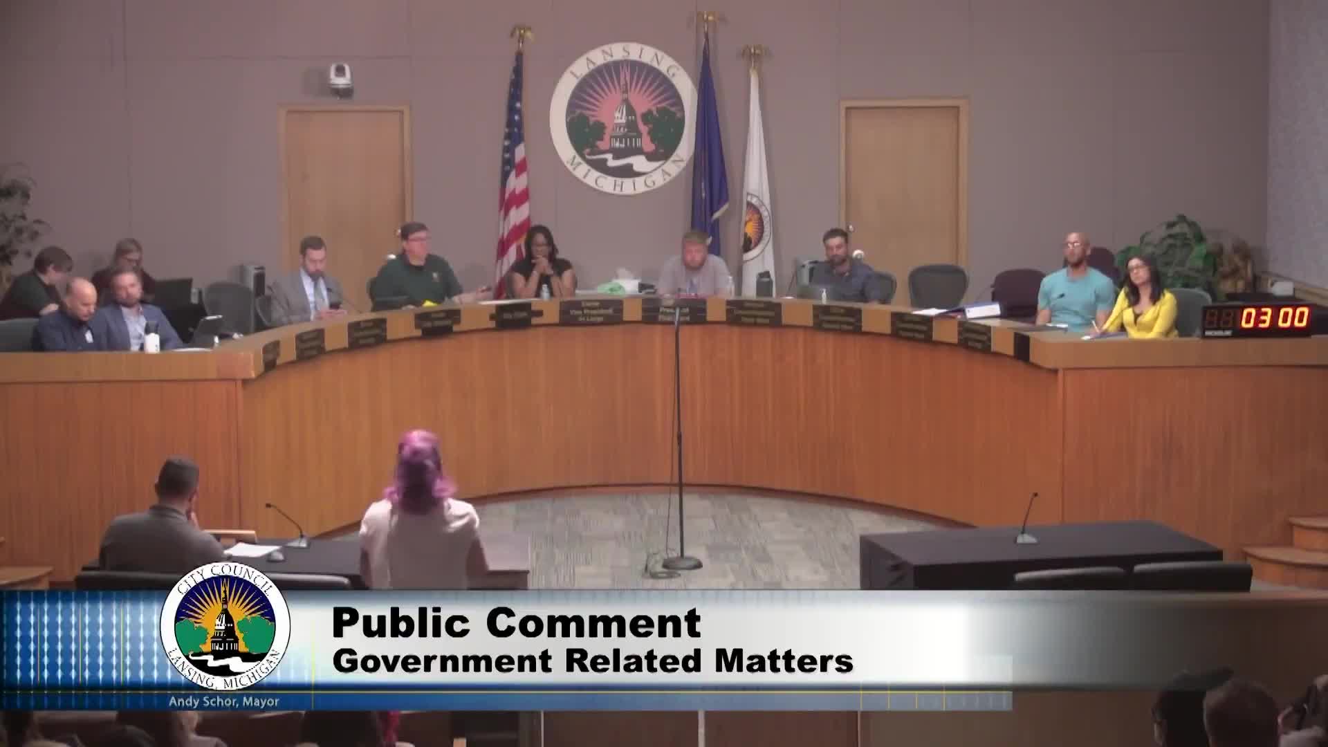 Residents, council members press Lansing leaders for action after threats and vandalism targeting queer and trans community