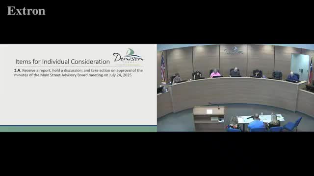 Denison Main Street board approves 2026 events calendar with contingency for early-season date