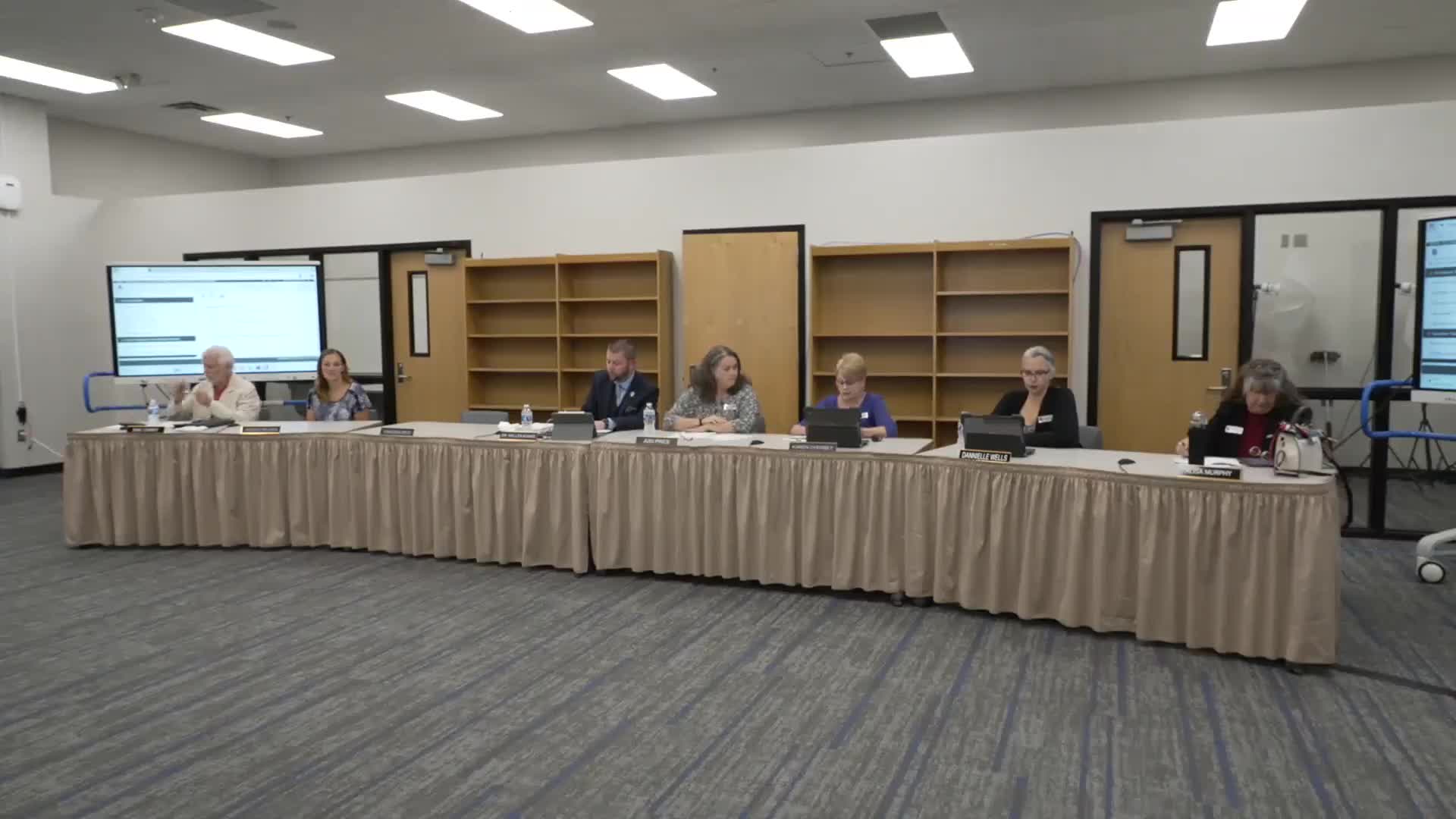 Board approves consent agenda and staffing report, meets in executive session on personnel (6–0 votes)