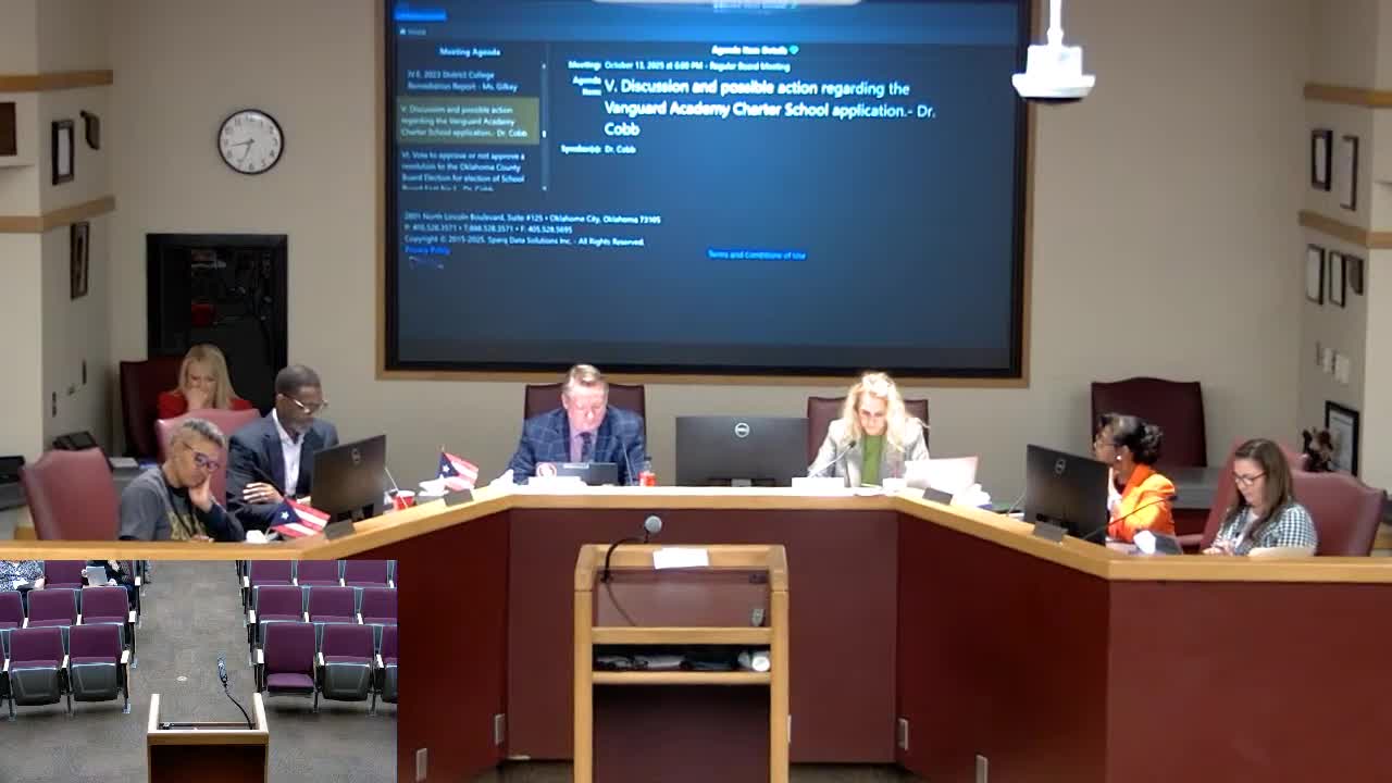 Mid-Del board votes to reject Vanguard Academy charter application, citing finance and special-needs planning gaps