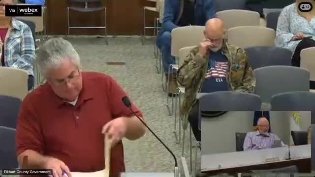 Resident asks Elkhart County to add recording dates and fix meeting room temperature and audio