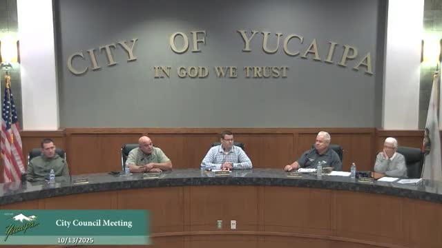 Yucaipa council records Miller recusal, selects city manager finalists; motion on check warrants yields ambiguous on-record vote