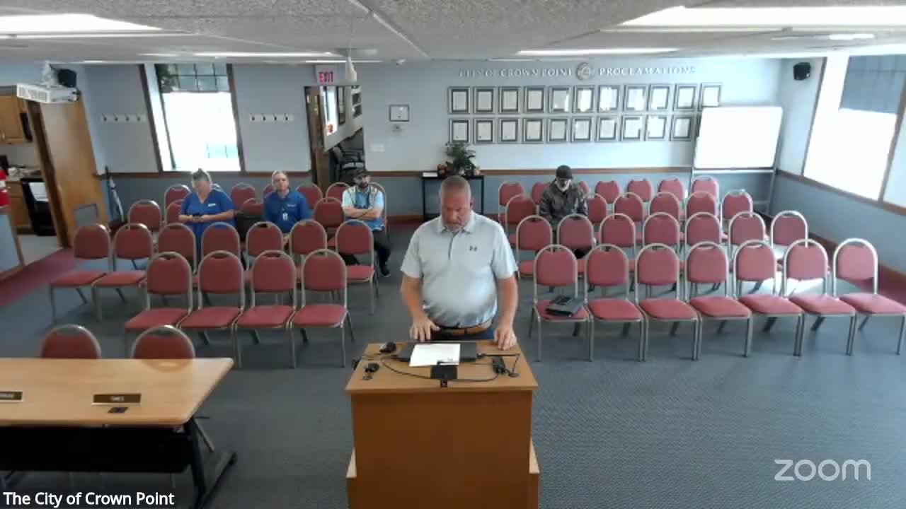 Crown Point staff brief board on water, sewer projects; authorizes two SRF disbursements