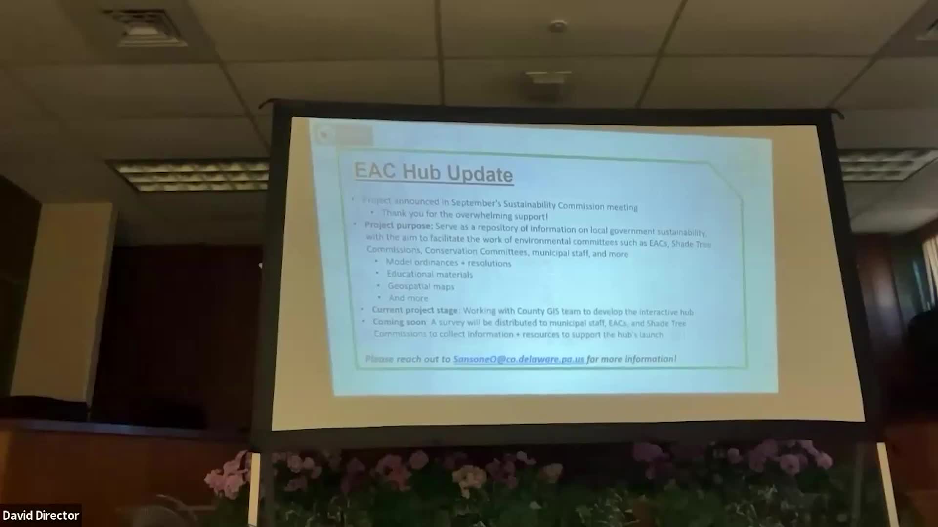 Sustainability commission appoints officers, adopts 2026 meeting calendar and approves minutes