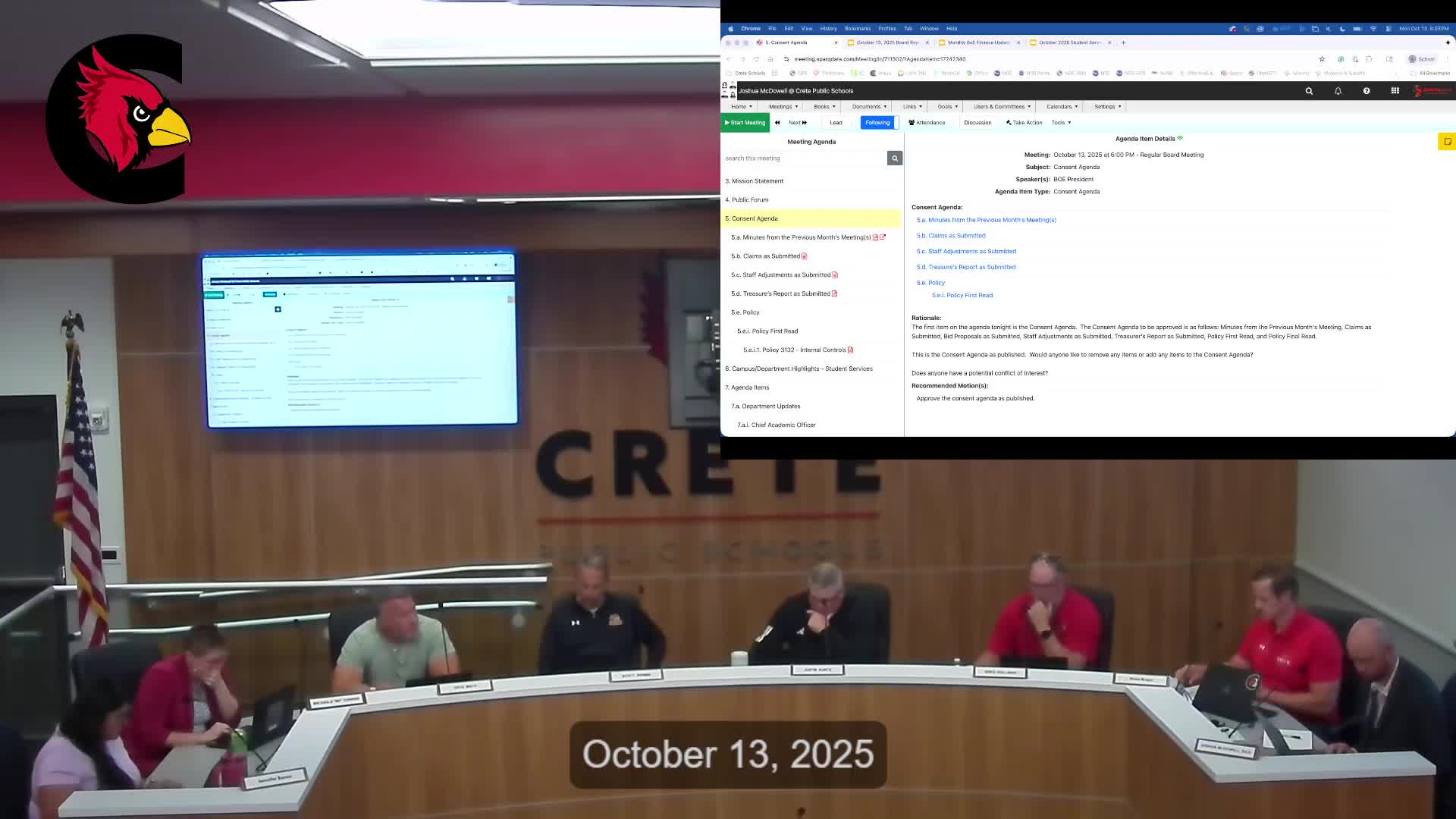 Board approves consent agenda, fiber, snow-removal and switch-replacement contracts