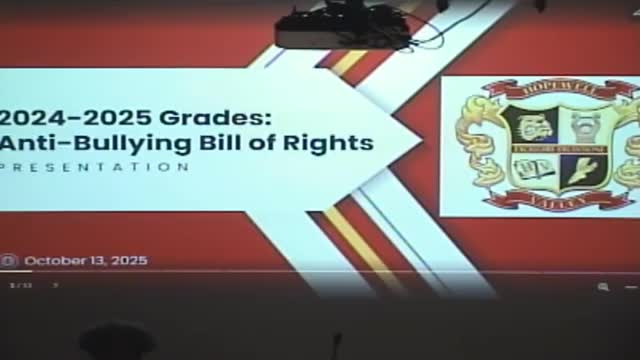 Anti-Bullying Bill of Rights self-assessment: district scores exceed state rubric; leaders note culture of reporting