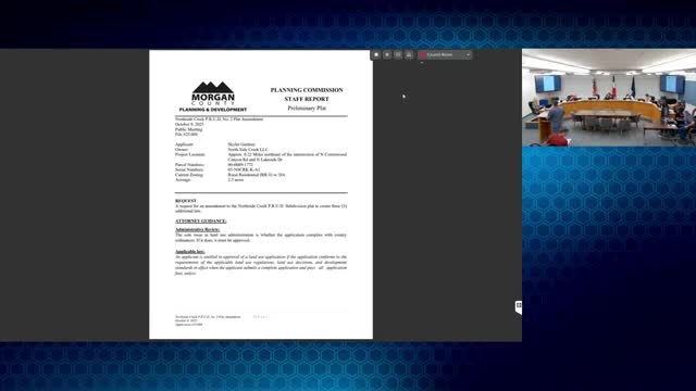 Commission recommends approval of Northside Creek PRUD amendment to create three lots