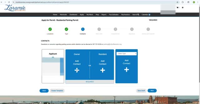 City of Laramie explains online residential parking permit application process