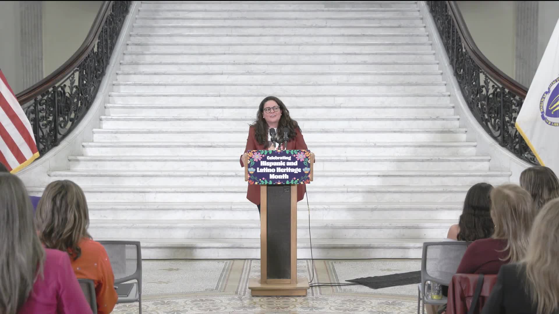 Gov. Maura Healey, Lt. Gov. Kim Driscoll celebrate Hispanic and Latinx Heritage Month at State House; Healey announces DESE hire