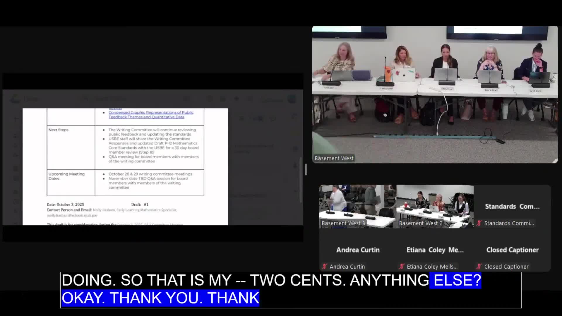 Committee approves DLM alternate achievement science standards revision and forwards to board