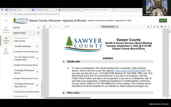 LCO tribal representative rejoins Sawyer County HHS board, urges renewed ICW agreement and more respite for elders
