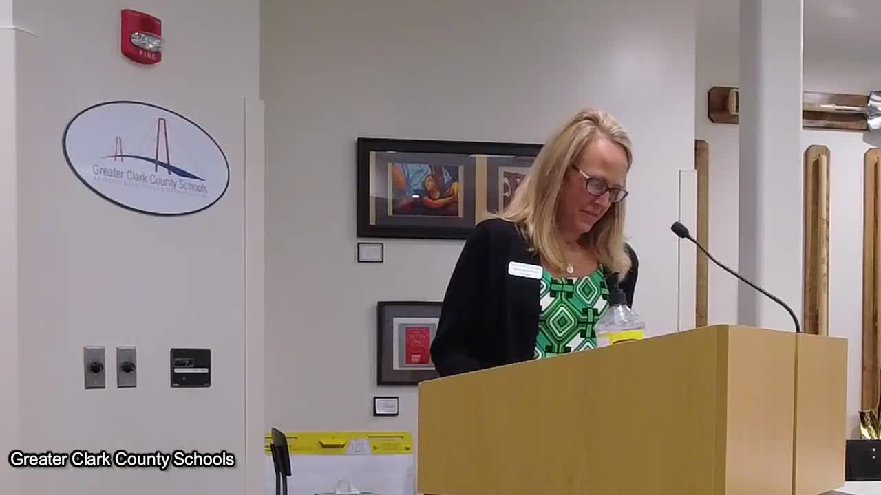 Greater Clark County Schools and teachers’ union present tentative two‑year contract; no board vote at public meeting