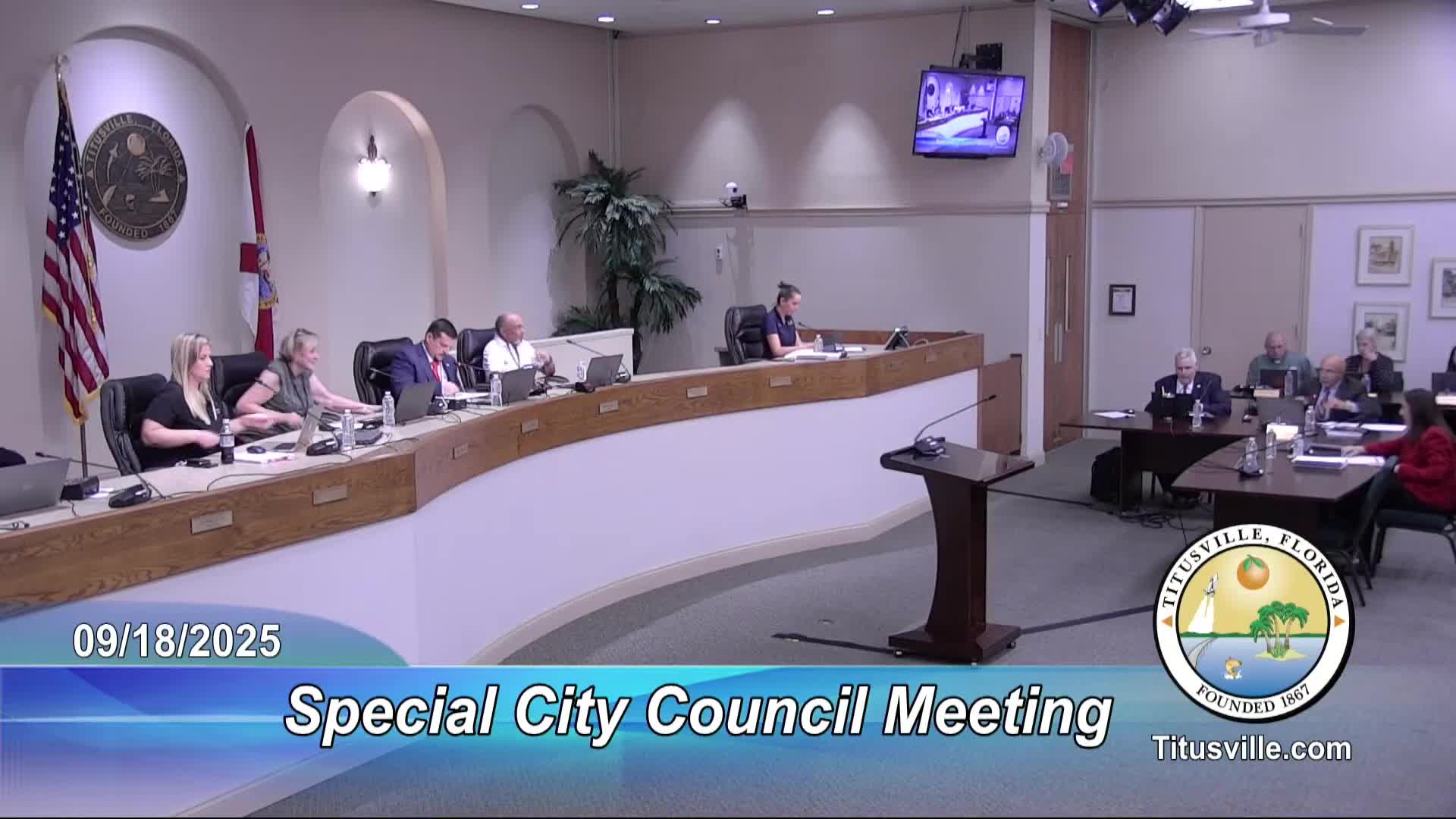 Titusville council adopts FY2026 budget, 6.3-mill rate and utility fee increases