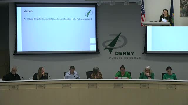 Derby schools approve implementation steps for state�House Bill 2382; opt-out form available