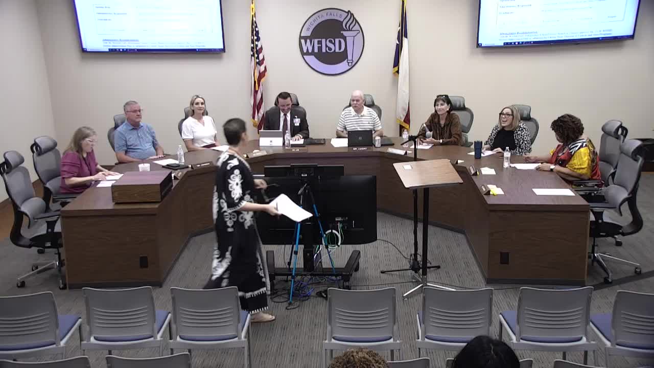 Wichita Falls ISD board adopts 2025–26 district improvement plan after wide-ranging discussion on early-literacy and achievement gaps