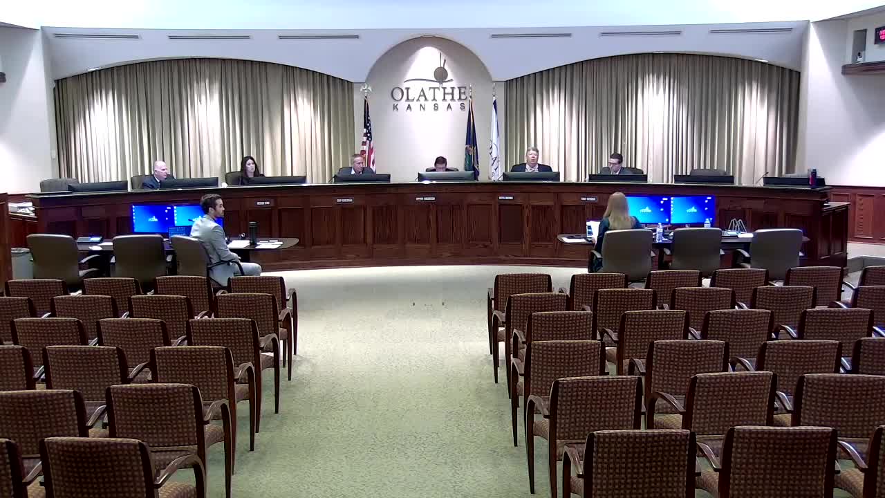 Olathe Planning Commission elects temporary chair, approves Merlin Commercial Park minor plat and continues Lone Elm rezoning