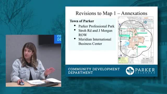 Parker planning commission recommends Town Council adopt 2025 three-mile area plan