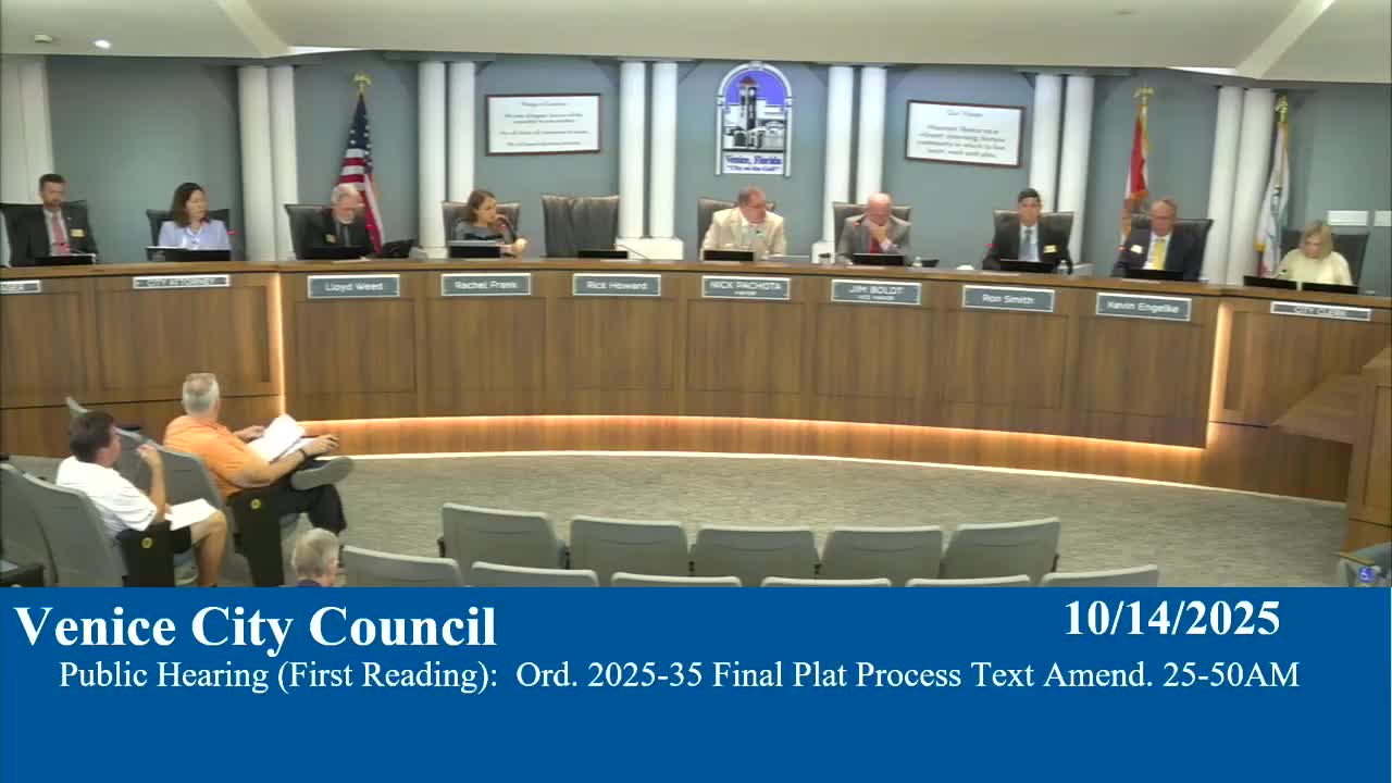 Council adopts first reading of code change to move final plat approvals to city engineer per state law
