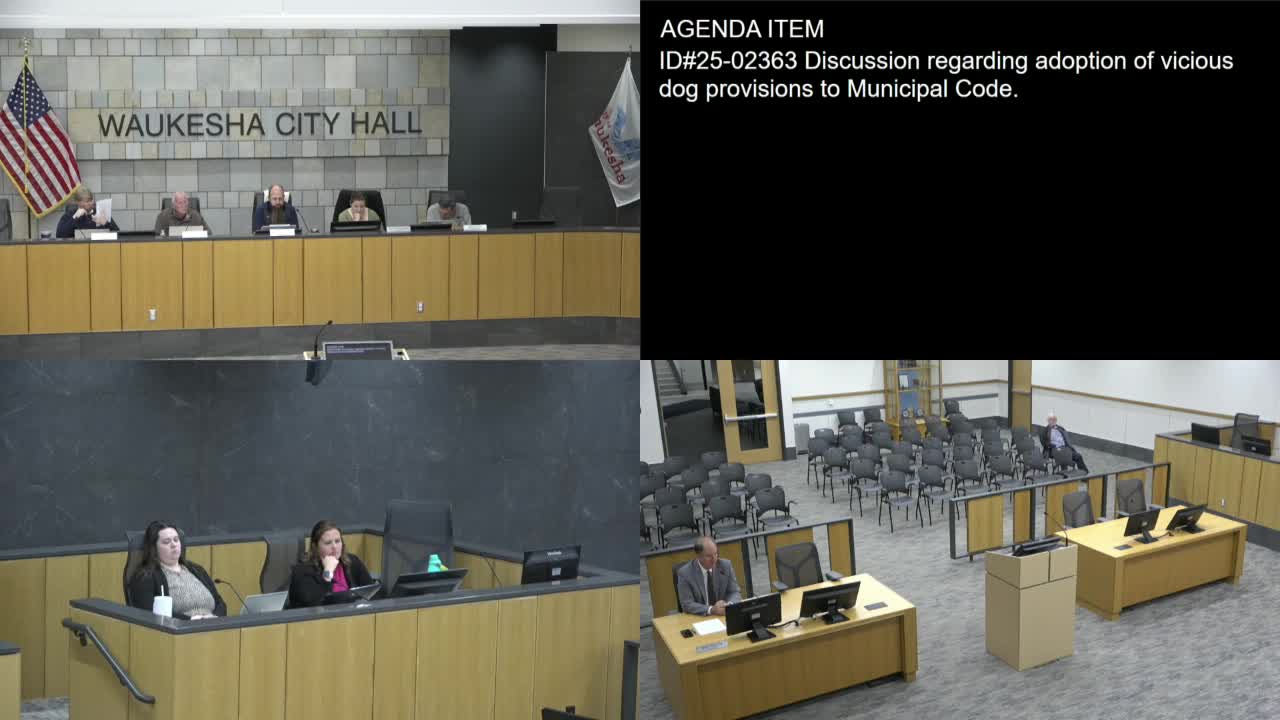 Committee authorizes drafting ordinance to adopt state vicious-dog statute into city code