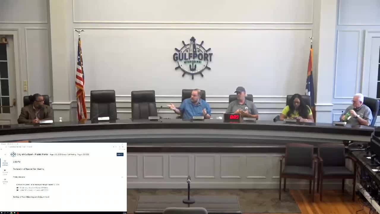 Gulfport council approves claims docket; member asks for year-to-date budget column